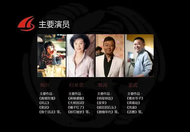 销售/营销 电视剧策划案例ppt 电视剧创作营销方案 主要演员 陶红