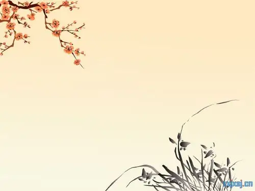 朴素的古诗课件背景图片