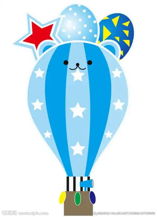 卡通热气球图片