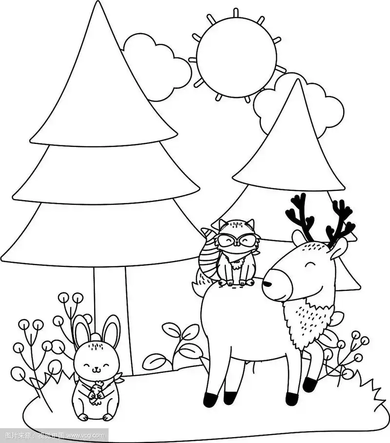 可爱的小动物卡通