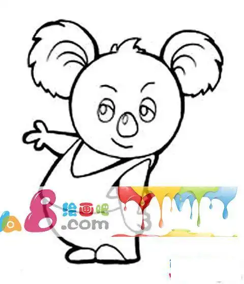 少儿卡通考拉简笔画图片