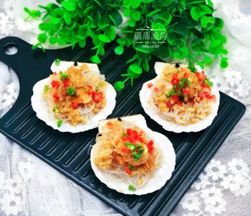 蒜蓉粉丝蒸扇贝怎么做_蒜蓉粉丝蒸扇贝的做法_眉眉健康厨房_豆果美食