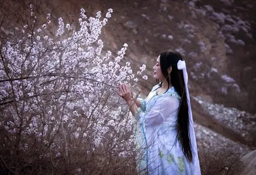 人像摄影——十里桃花映面红