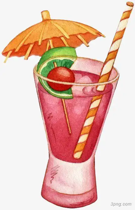 手绘果汁png素材透明免抠图片-卡通手绘