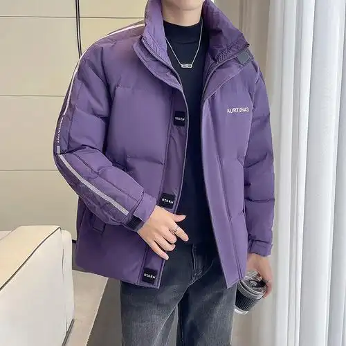 2023冬季80绒羽绒服男款美式加厚白鸭绒面包服痞帅羽绒甩外套男