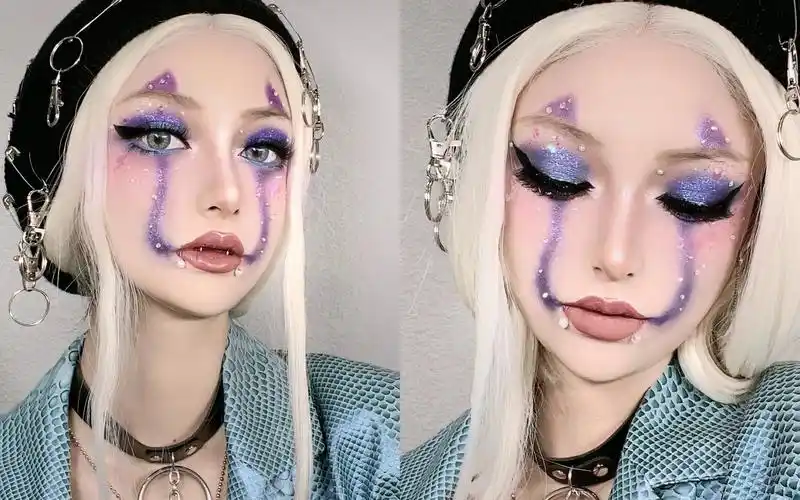 我把星空画在了脸上 小恶魔创意妆容