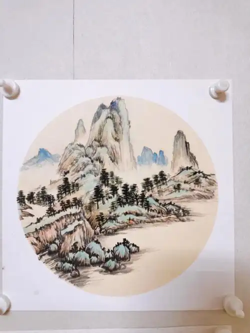 国画山水  #国画学习自己的第二幅国画山水一点一滴的积累做一个自信