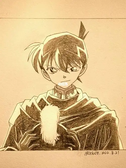 手绘工藤新一视频过程