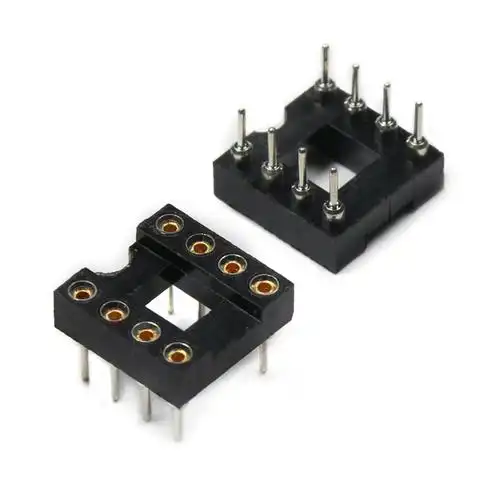 8p圆孔直插ic插座dip8芯片底座集成电路电子连接器