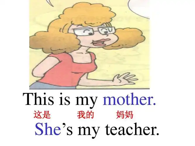 外研社版英语(三起)三年级上册m9u1 this is my mother课件ppt