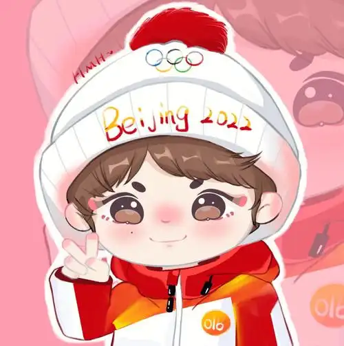 一个小可爱的小贾#黄明昊  #冬奥会  #q版人物私人稿件,勿用哈