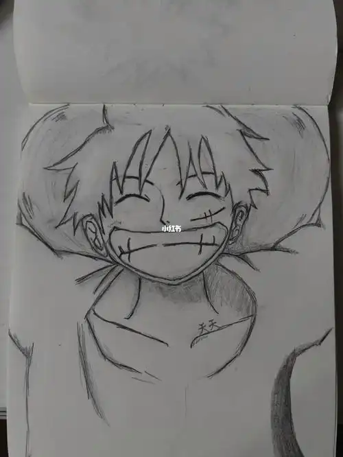 动漫手绘  #手绘  #路飞  #海贼王  这个笑容占了半个脸的男人,到