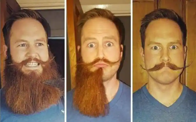 当刮完胡子后画风突变