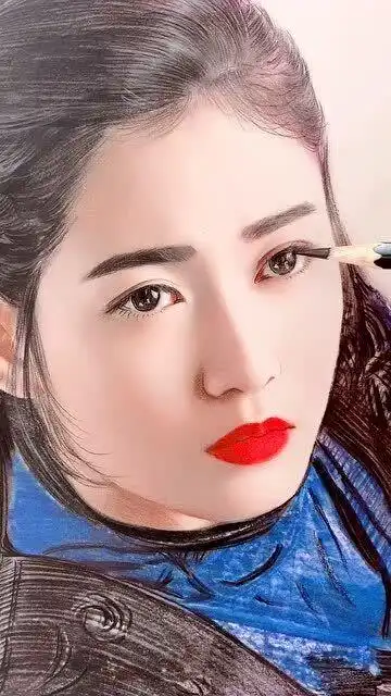 牛人手绘明星陈钰琪,比照片还逼真,彻底服了!