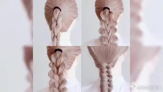 4款中长发马尾编发造型教程,每天发型不重样