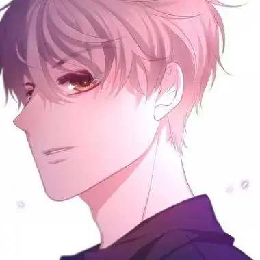 qq头像男粉色侧面