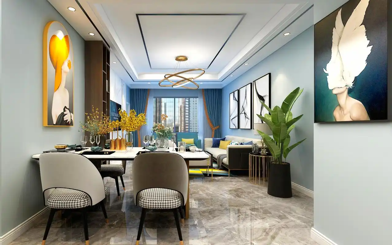 百郦湾105平小三室 现代简约装修