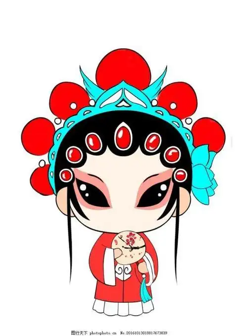 京剧人物旦角简笔画