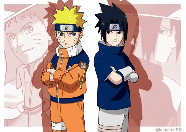 火影忍者鸣人佐助插画图片壁纸