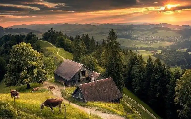 超唯美田园风光图片桌面壁纸_风景壁纸_壁纸下载_美桌网