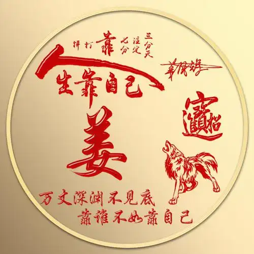 编号3693:微信头像,姓氏头像,人生靠自己,商务励志-微信头像,百家姓氏