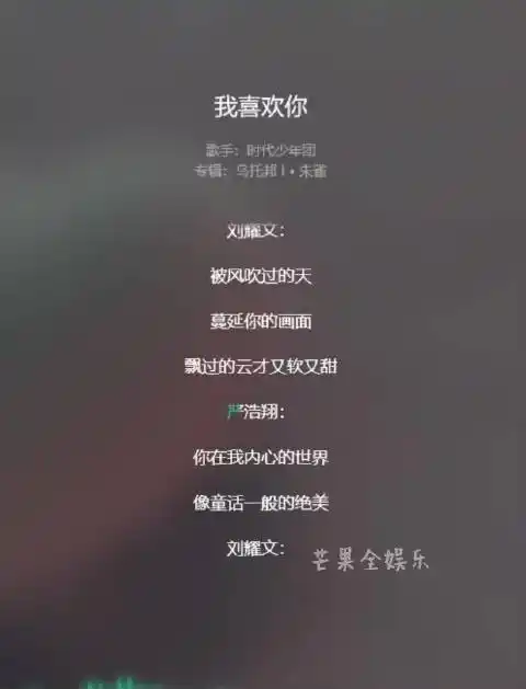 我喜欢你的歌词(我喜欢你歌曲简介)