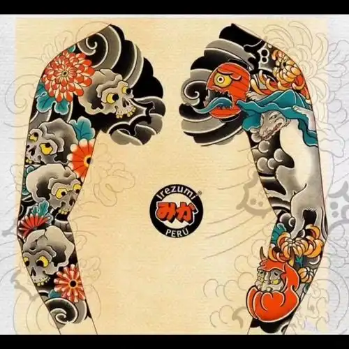 日式半胛花臂手稿