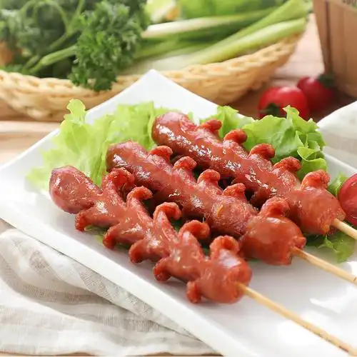 开花肠切花香肠长沙大香肠大烤肠肉肠台式烤肠1000g/包15根 开花肠45