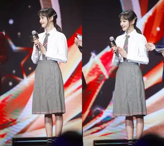 郑爽学生装清纯甜美俏皮可爱如流星雨初见般美好