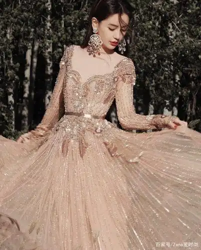 angelababy穿过的仙女高定礼服,灵动温柔人鱼公主,优雅至极