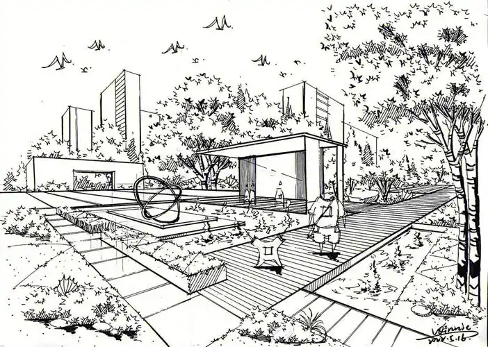 景观手绘线稿分享