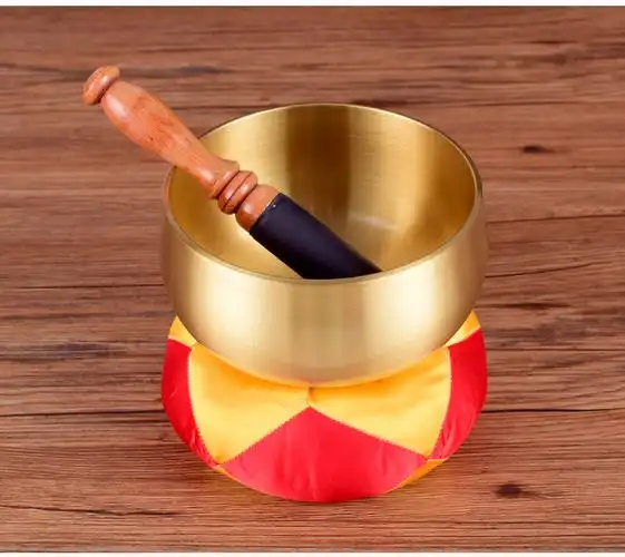 佛具法器日式黄铜磬纯铜本手打铜庆佛教乐器寺庙法会法事用品6英寸