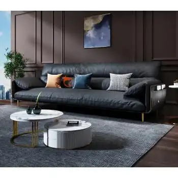 真皮沙发轻奢风格客厅小户型三人位直排皮沙发头层牛皮2022新款 【1mm