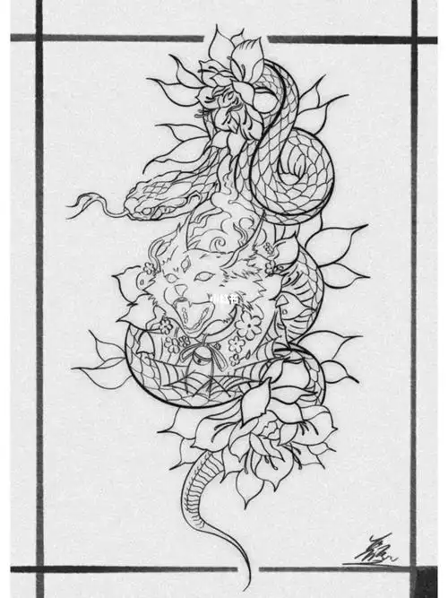 蛇纹身手稿