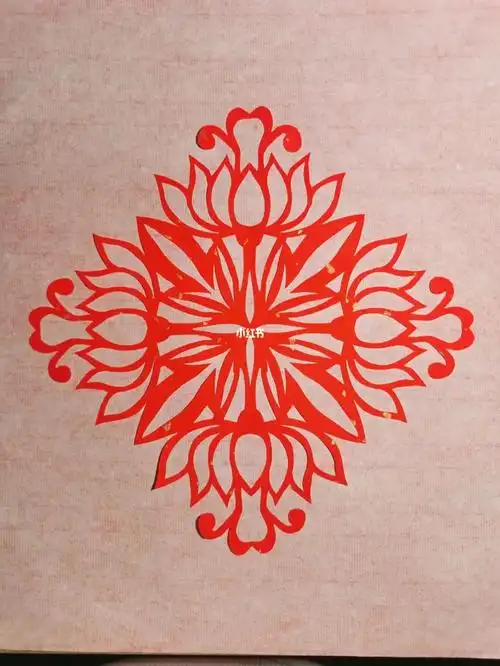 剪纸四角小团花17