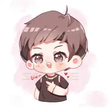 比个枪 biu～_cv圈倒霉死勒倒霉死勒平涂q版头像周边设计绘画作品