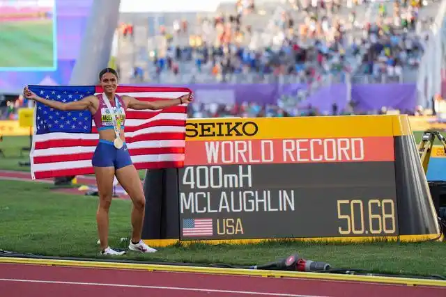 田径世锦赛麦克劳林破女子400米栏世界纪录2