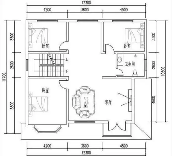 农村自建12米*11米二层别墅,4室2厅还有娱乐室,简简单单就挺好