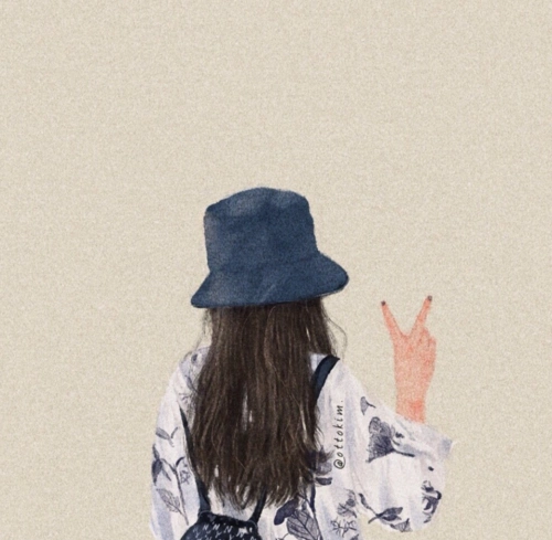 手绘背影女头「五」丨ottokim