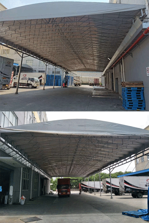 电动推拉棚苏州电动推拉蓬常熟推拉雨篷厂家承接各种推