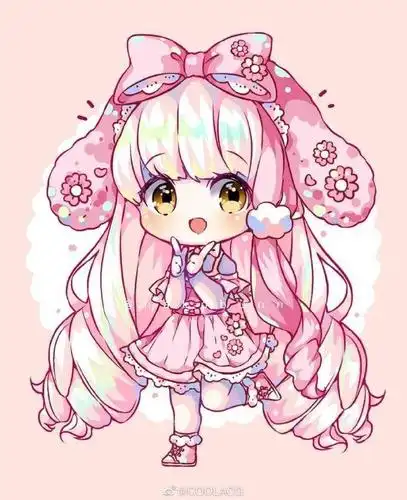 q版动漫人物 画师『hakobunn』_素材