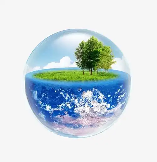 蓝色地球创意合成图