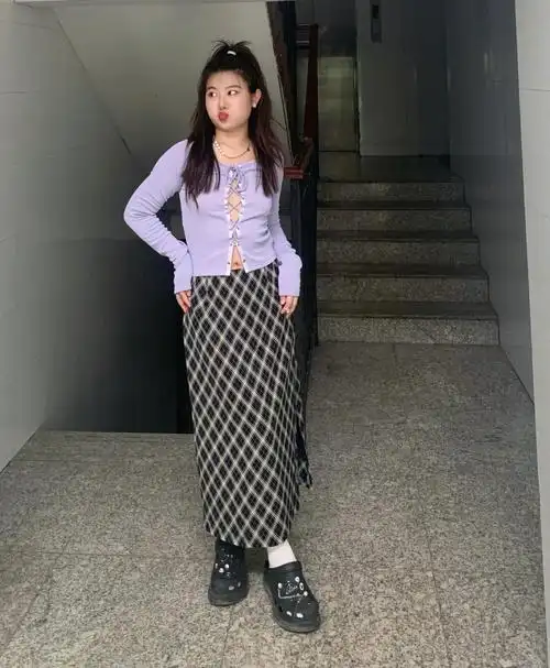 130斤微胖女生紫色怎么能不温柔