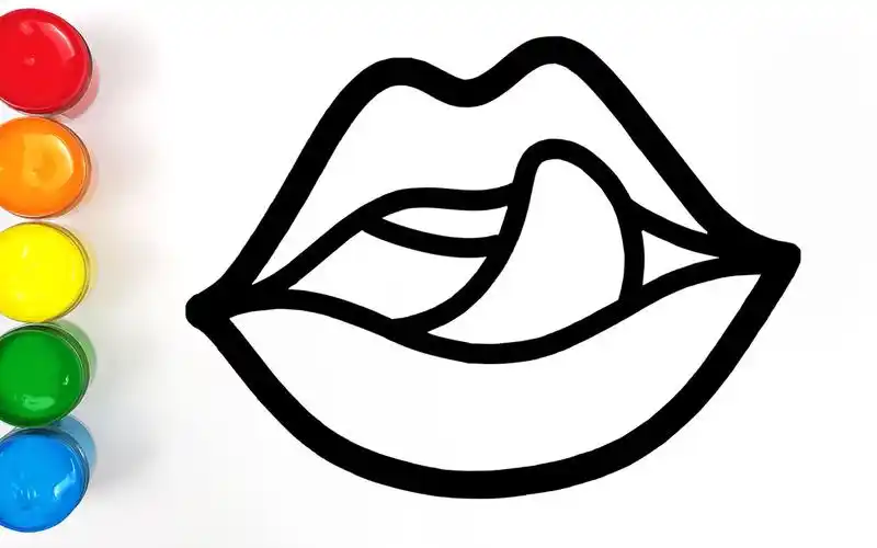 趣味创意填色儿童简笔画 如何画不同形状的嘴巴并涂色_哔哩哔哩_bili