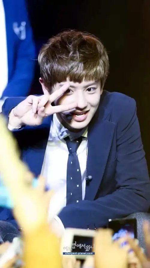 exo 朴灿烈 chanyeol 剪刀手