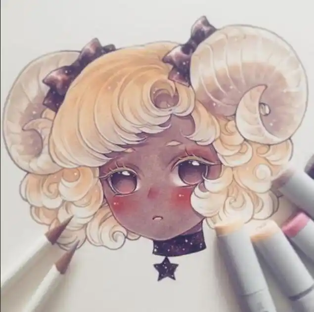 十二星座q版萌图简笔画,教你用马克笔画12星座