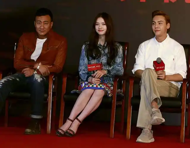 图为胡军,林允,陈伟霆.