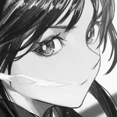 动漫黑白女生头像图片