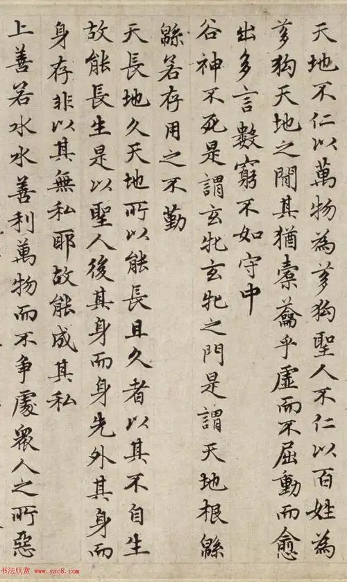 赵孟頫(款)小楷道德经卷_书法长卷_书法欣赏