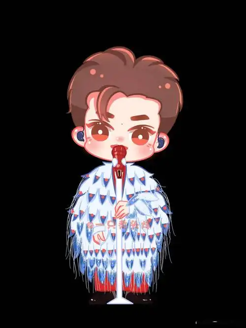 易烊千玺立麦卡通小合集q版可爱带走想rua